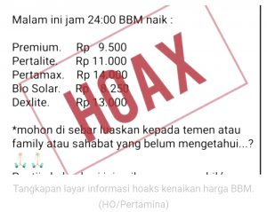 Kenaikan BBM Hari Ini, Pertamina: Hoax!