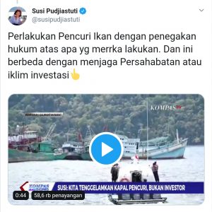 Susi Pudjiastuti: Bedakan Pencuri Ikan Dengan Persahabatan Antar Negara!