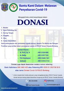 Open Donasi, RSUD: Bantu Kami Melawan Corona