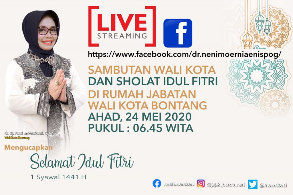 Tidak Bisa Bertemu Langsung di Open House Saat Lebaran, Walikota Sapa Warga Live di Medsos