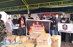 Peduli Kebakaran Bontang Kuala, HMB Salurkan Bantuan Bagi Korban