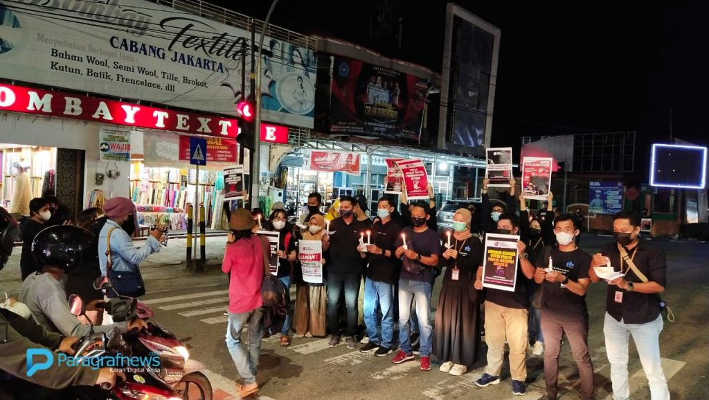 Gelar Aksi Solidaritas, Jurnalis Bontang Kecam Penganiayaan Nurhadi Wartawan Tempo
