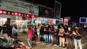 Gelar Aksi Solidaritas, Jurnalis Bontang Kecam Penganiayaan Nurhadi Wartawan Tempo