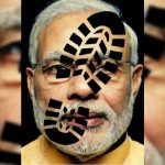 Wajah perdana menteri India Modi, dengan telapak sepatu di wajahnya / twitter @djrestu89