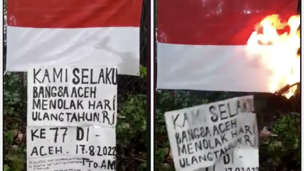 video pembakaran bendera merah putih