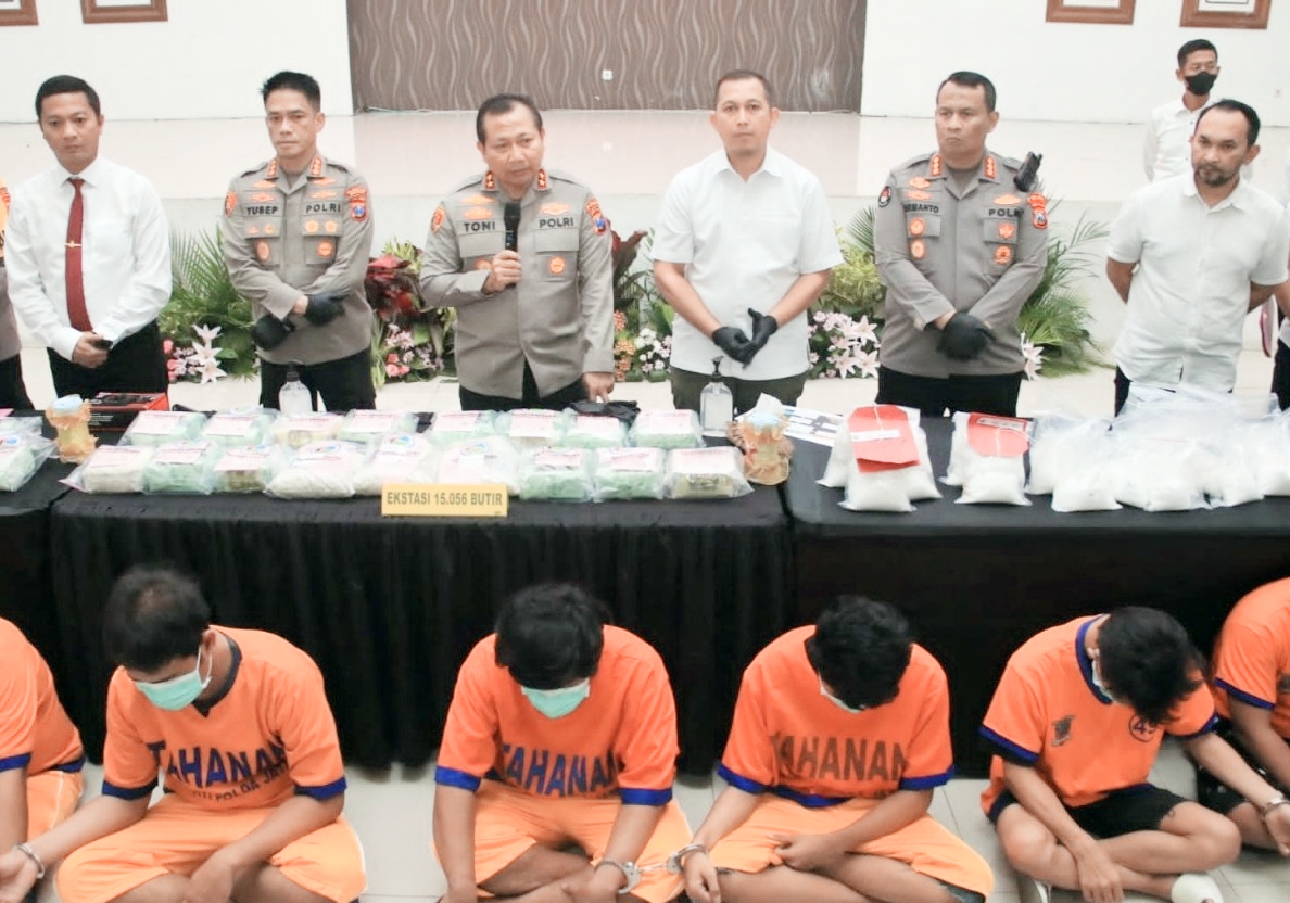 Polda Jatim Amankan 36Kg Sabu