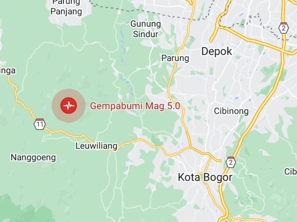 Gempa Bumi Bogor 5,0 Magnitude Tak Berpotensi Tsunami, Ini Penyebabnya