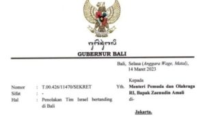 Gubernur Wayan Koster Surati Menpora Tolak Timnas Israel Tanding di Bali, Apa Isi Surat Tersebut?