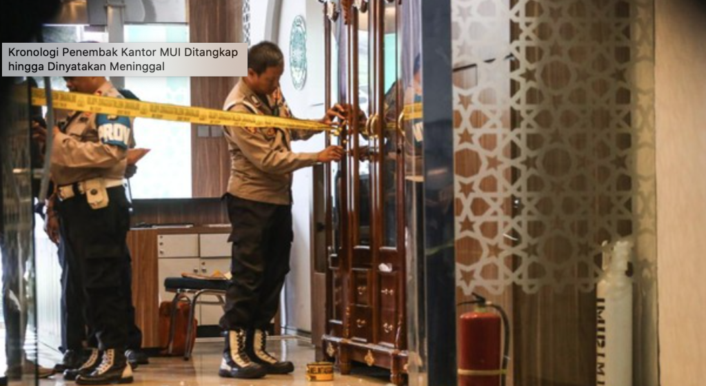 Pemasok Senjata ke Pelaku Penembakan di Kantor MUI Diringkus