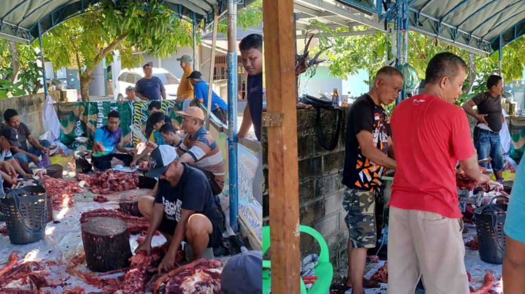 Masjid Al-Mustagim Gelar Penyembelihan Hewan Kurban, 11 Sapi dan 3 Kambing