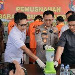 Polres Bontang Musnahkan Barang Bukti Sabu