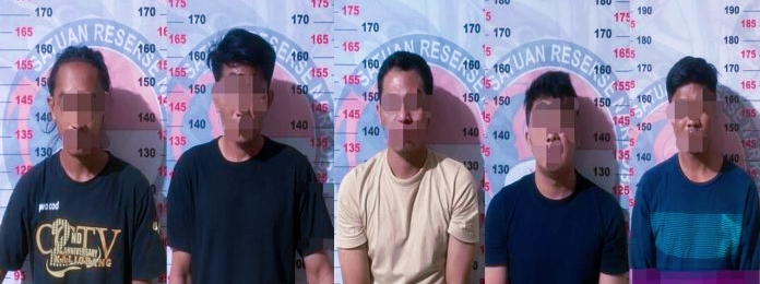 Usai Pesta Sabu Di Hotel Lima Orang Dibekuk Polisi, Terancam 20 Tahun Masuk Bui