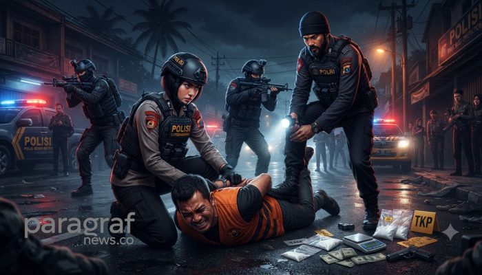 Delapan Paket Diduga Sabu Ditemukan di Atas Kasur Rumah Kontrakan Satimpo