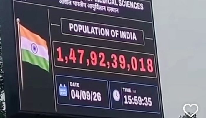 Populasi India Tembus 1,47 Miliar, Papan Digital AIIMS Jadi Sorotan