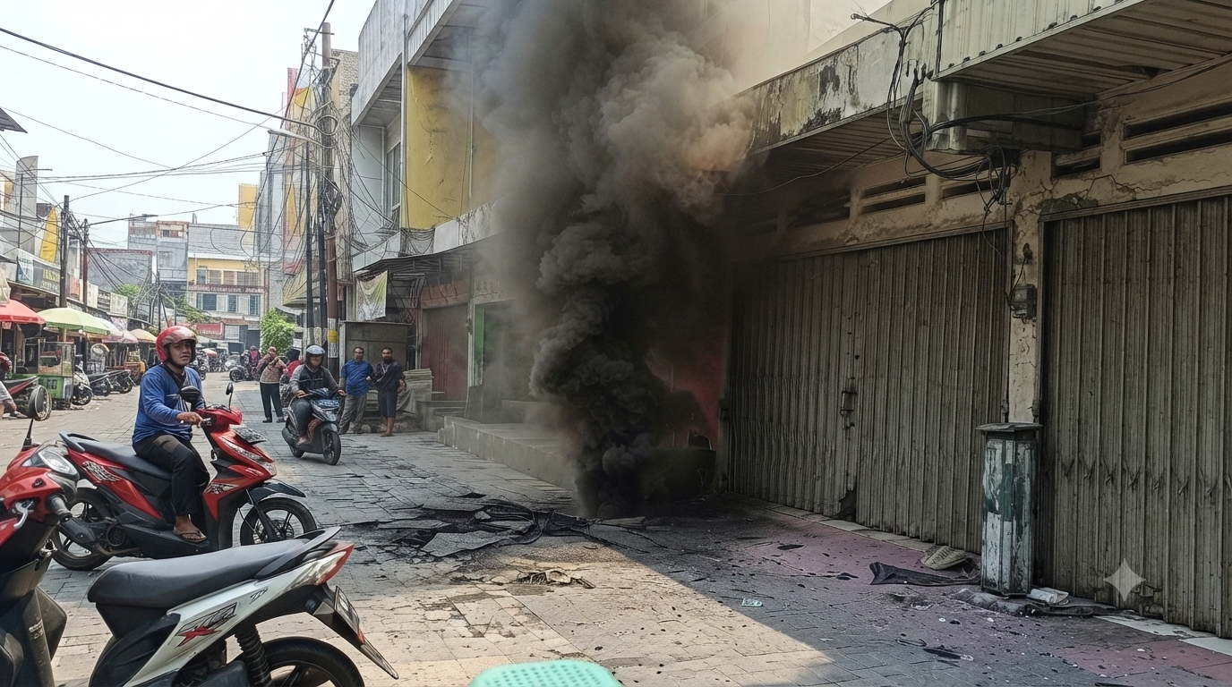 asap hitam pasar baru