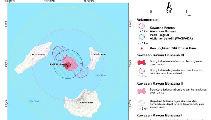 Daratan Anak Krakatau Meluas 32,8 Hektare, Badan Geologi Ungkap Muncul Dua Gumuk seperti Pulau