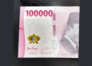 Uang Rp100 ribu bertanda tangan Purbaya Yudhi Sadewa dan Perry Warjiyo