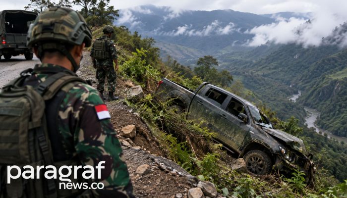 Tragis! Mobil Satgas TNI Terjun ke Jurang di Yalimo, Empat Prajurit Gugur