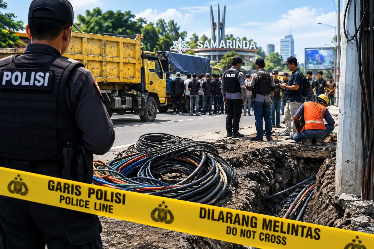 pencurian kabel bawah tanah Samarinda